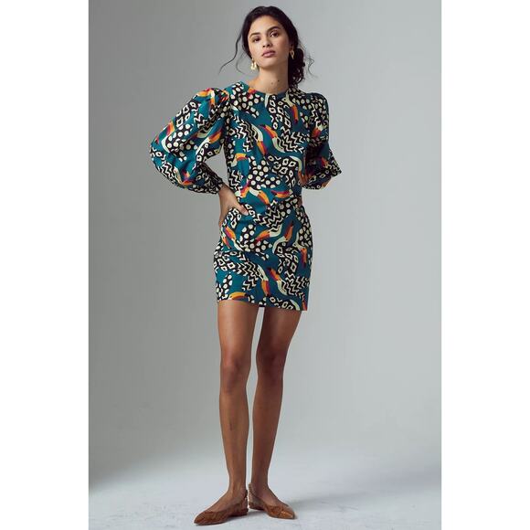 Anthropologie Farm Rio Toucans Mini Tunic Dress Size XS Petite - Picture 1 of 10